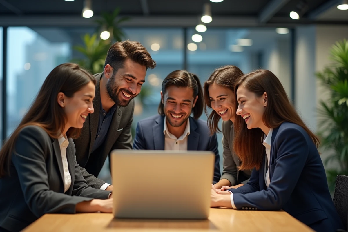 Jeunes adultes collaborent dans un espace de coworking